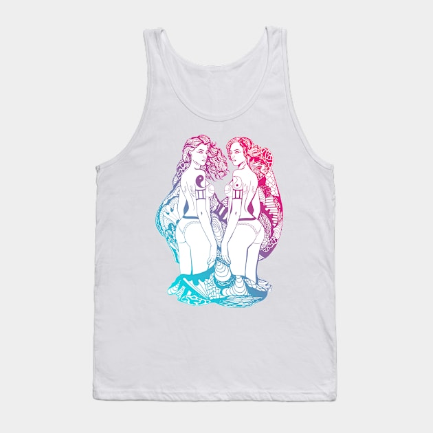 Dual Color Gemini Beauty Tank Top by kenallouis